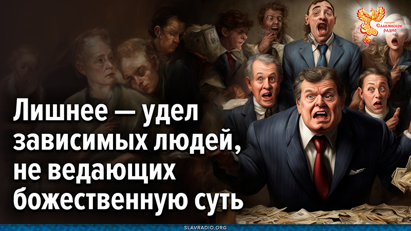 Лишнее &mdash; всегда удел зависимых людей, не ведающих себя и свою божественную суть